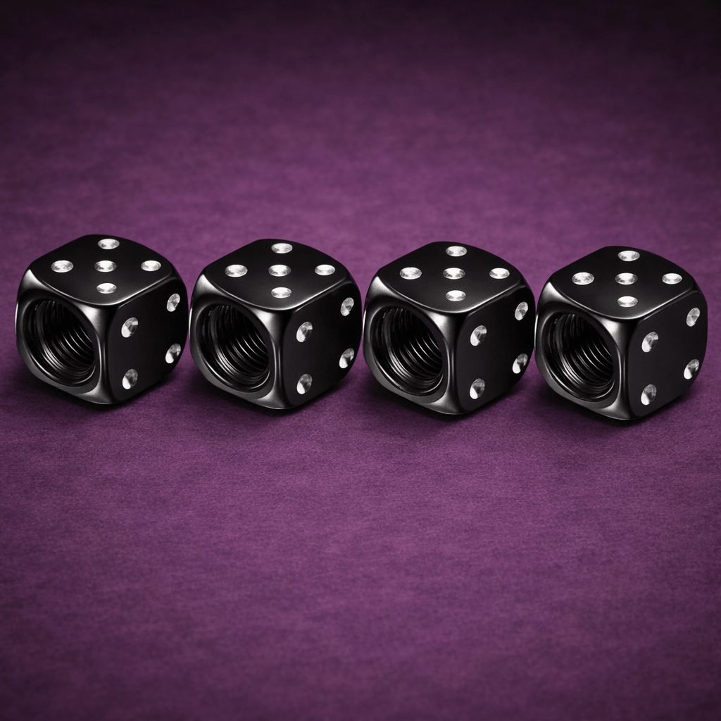 Aluminum Dice Tire Valve Caps - Emperium Parts