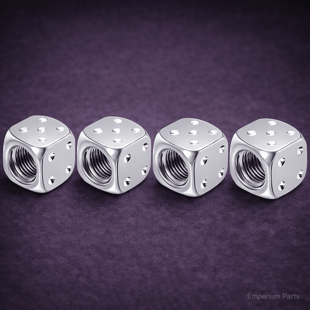 Aluminum Dice Tire Valve Caps - Emperium Parts