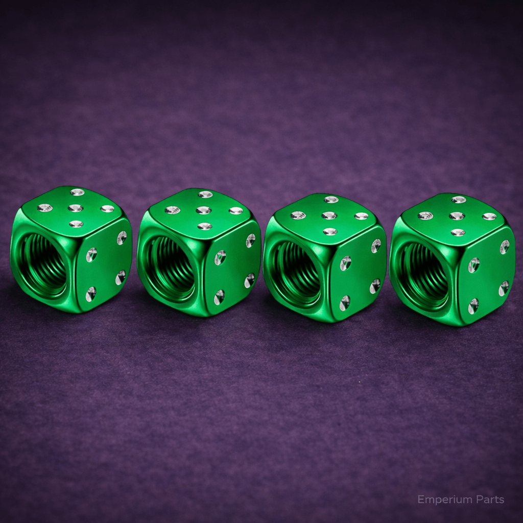 Aluminum Dice Tire Valve Caps - Emperium Parts