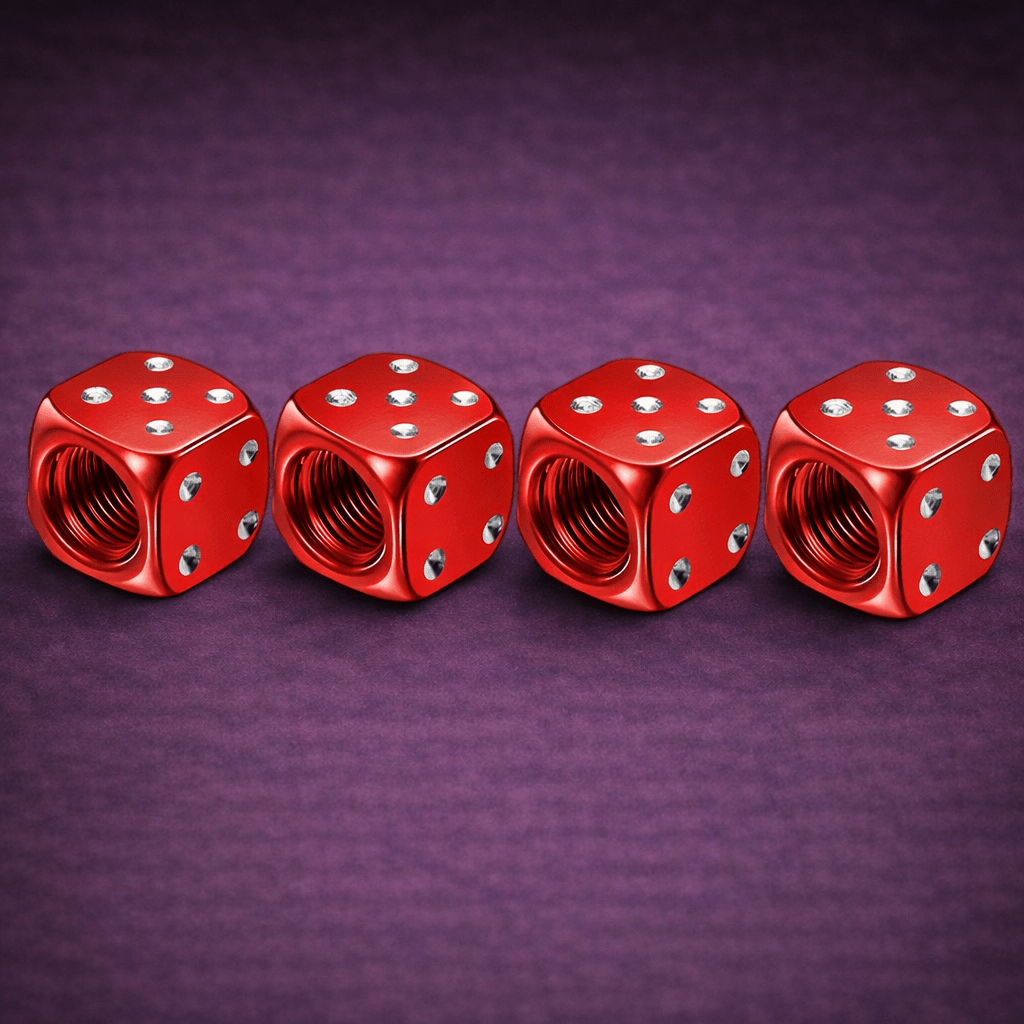 Aluminum Dice Tire Valve Caps - Emperium Parts