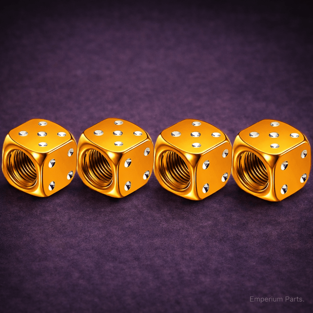 Aluminum Dice Tire Valve Caps - Emperium Parts