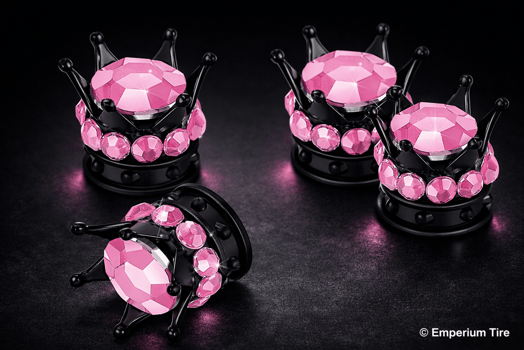 Rhinestones Air Valve Caps - Emperium Parts