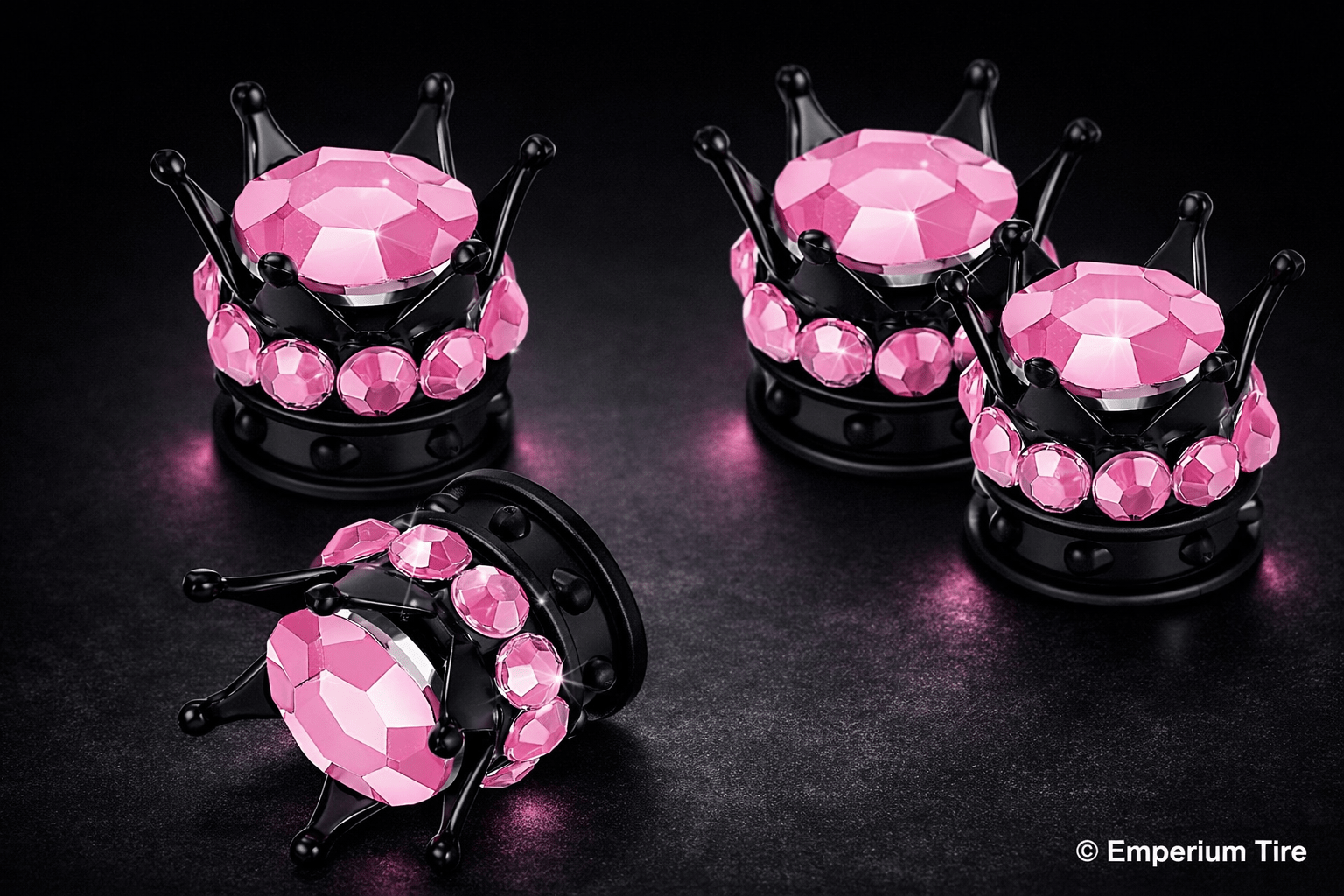Rhinestones Air Valve Caps - Emperium Parts