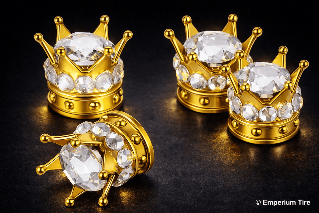Rhinestones Air Valve Caps - Emperium Parts