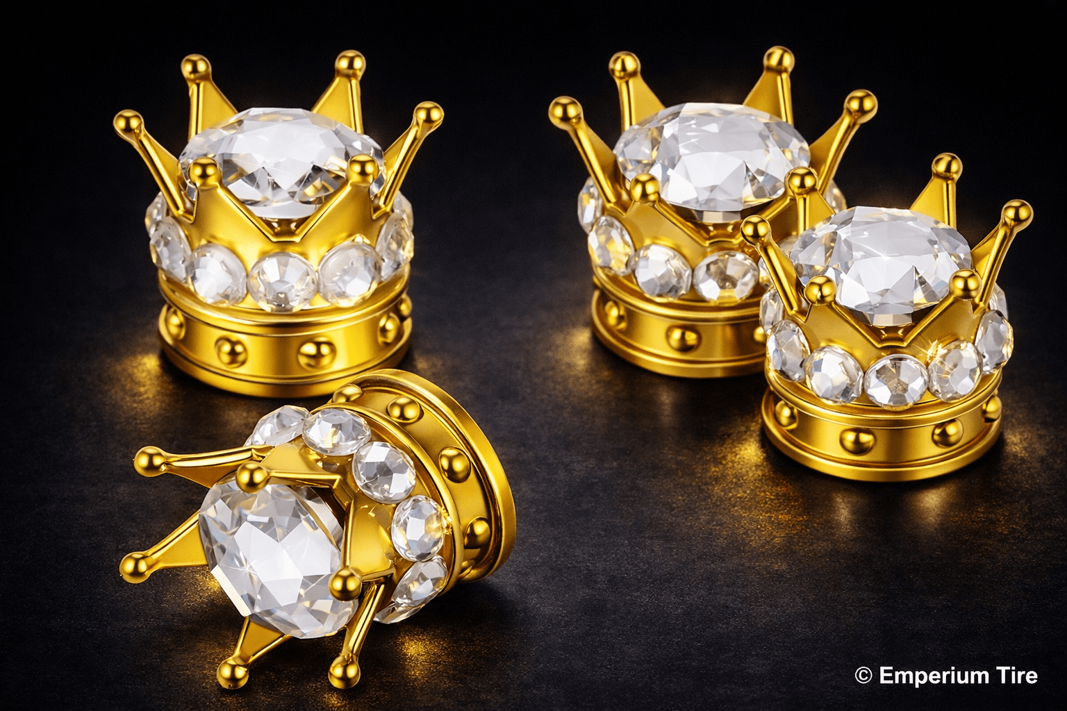 Rhinestones Air Valve Caps - Emperium Parts