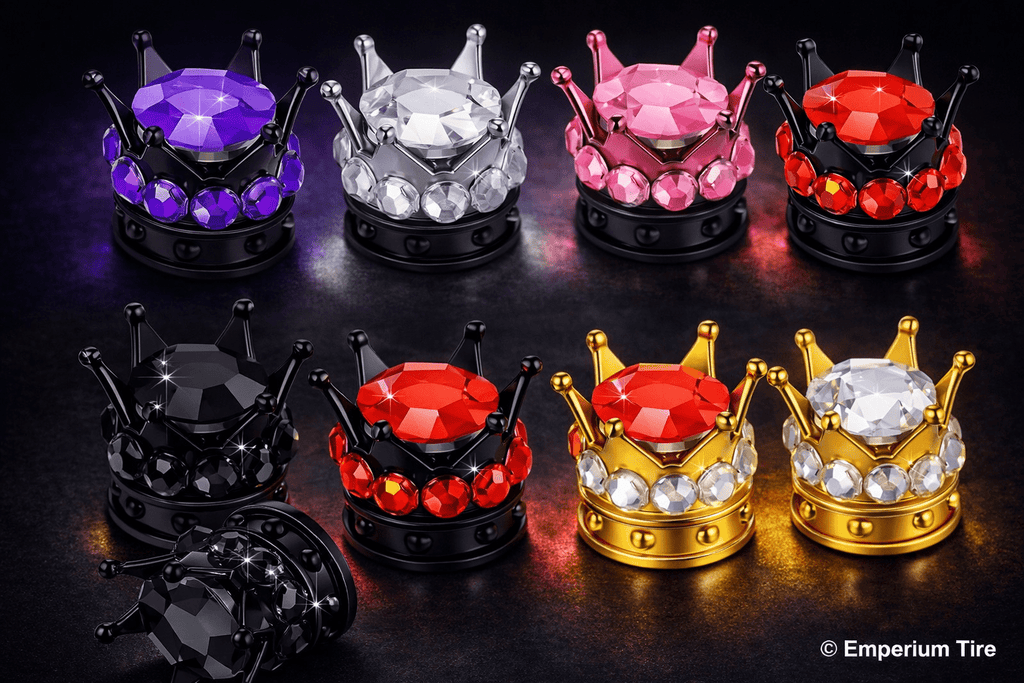 Rhinestones Air Valve Caps - Emperium Parts
