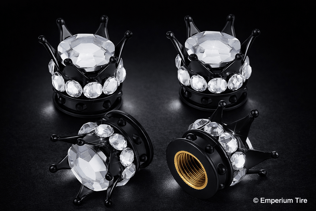 Rhinestones Air Valve Caps - Emperium Parts