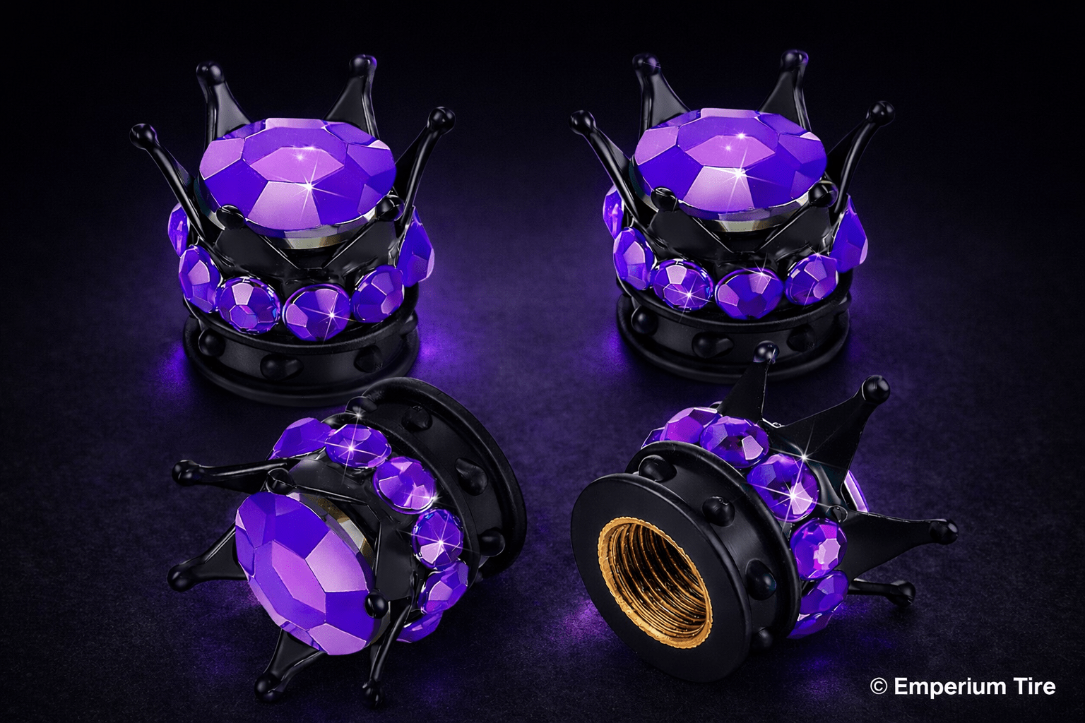 Rhinestones Air Valve Caps - Emperium Parts