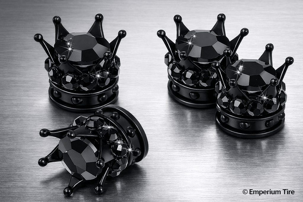 Rhinestones Air Valve Caps - Emperium Parts