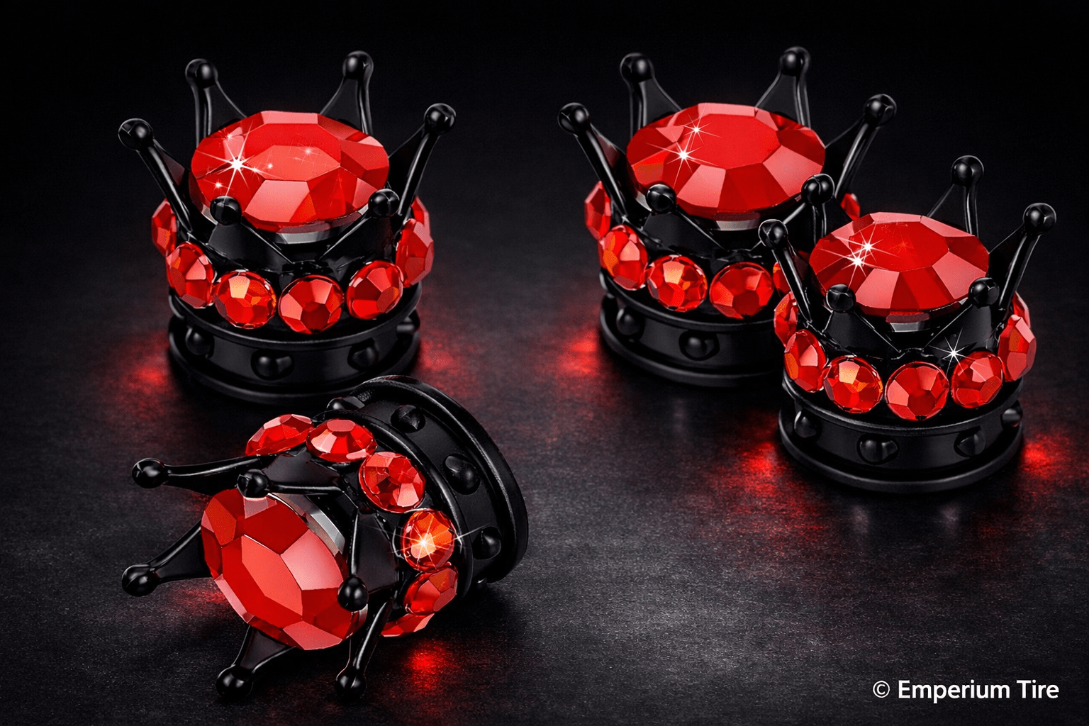 Rhinestones Air Valve Caps - Emperium Parts